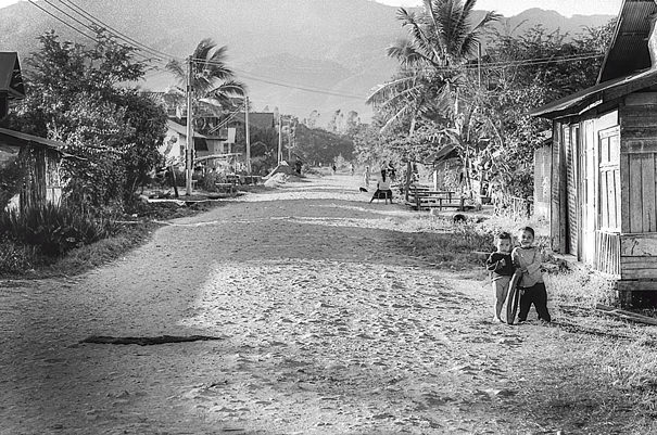 Two Little Kids By The Wayside (Laos)