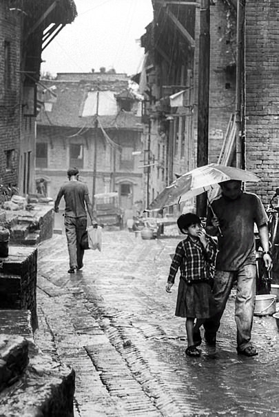 With And Without Umbrellas (Nepal)