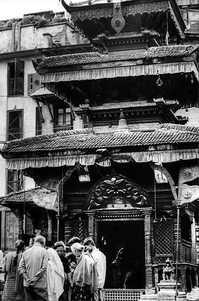 People In Front Of A Hall (Nepal)