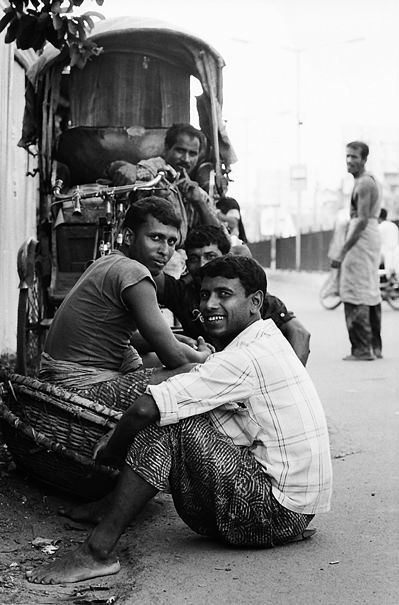 Laborers Hanging Out By The Wayside (India)