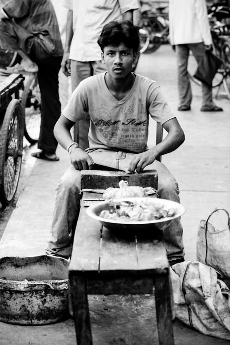 Man precooking