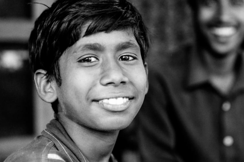 Young man smiling