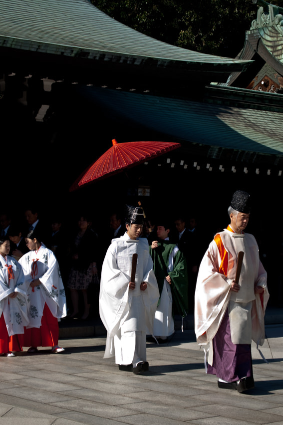 Two Shinto priests