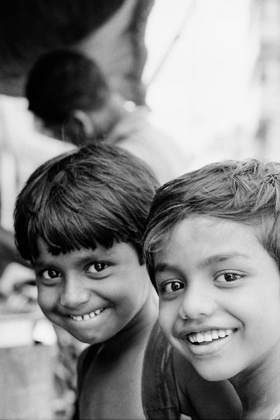 Two boys smiling
