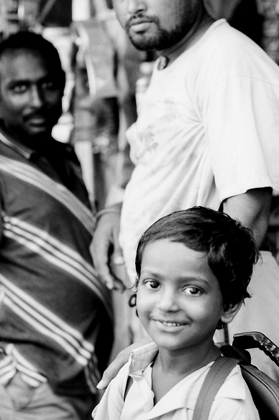 Boy grinning