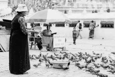 Woman feeding