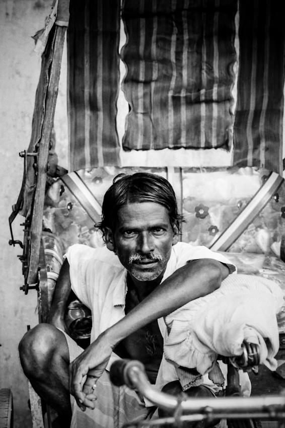 Well-coiffed rickshaw wallah