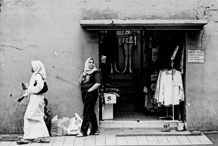 Entrance of clothes store