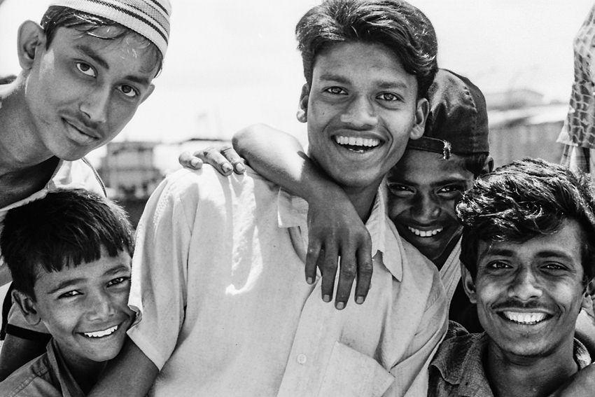 Smile of young men