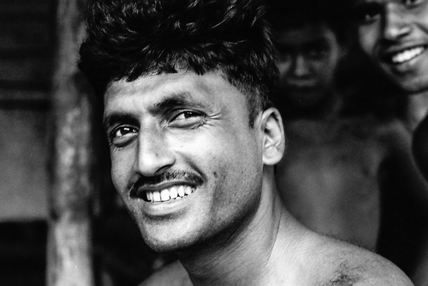 Man showing white teeth
