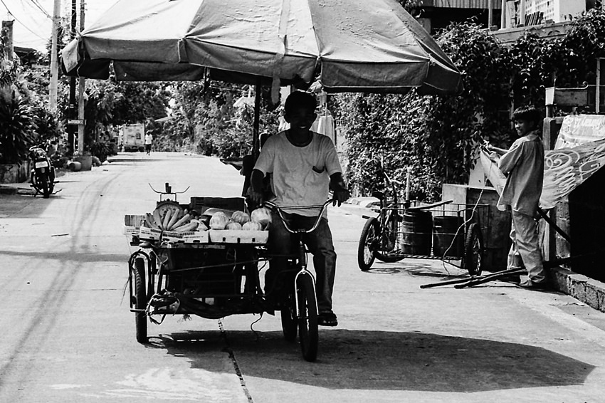 tricycle with umbrella