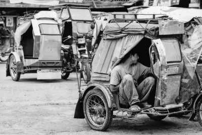 Man on a sidecar