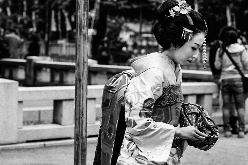 Woman wearing kimono