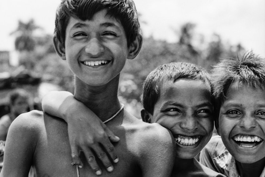 Three boy smiling