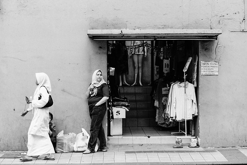 Entrance of clothes store