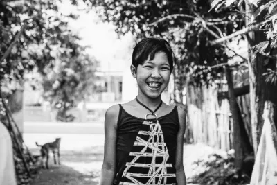 Girl sticking out tongue