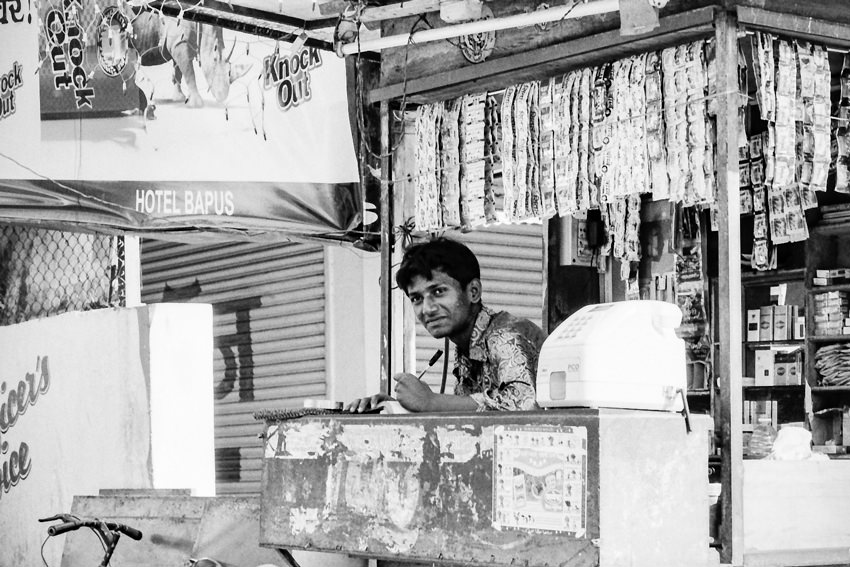 Man working in Kiosk