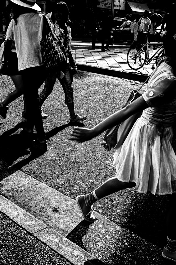 Girl passing