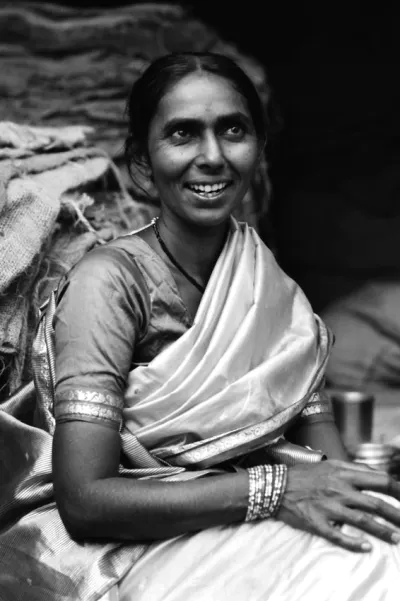 Mother wearing saree