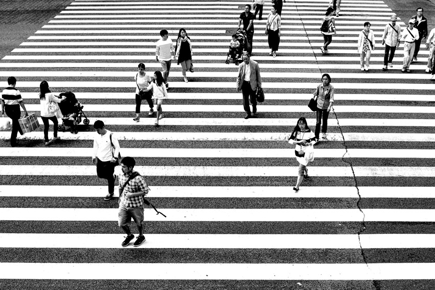 東京 横断歩道に長い白線 写真とエッセイ By オザワテツ