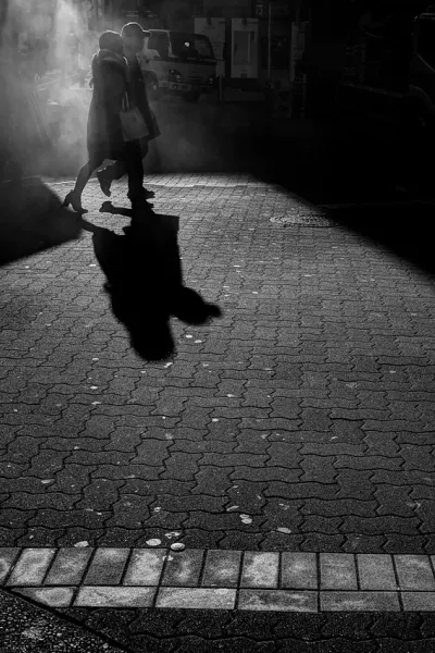 shadows and silhouettes of couple