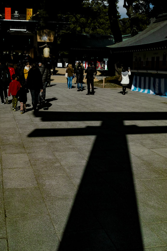Shadow of Torii on ground