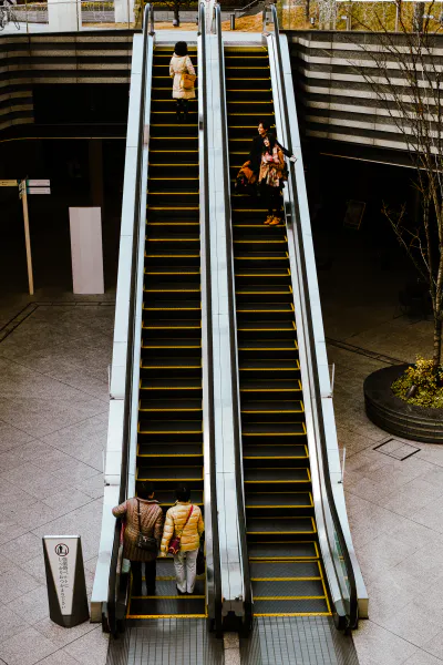 Escalator at an atrium