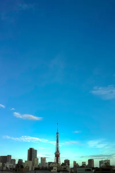 遠くに見える東京タワー