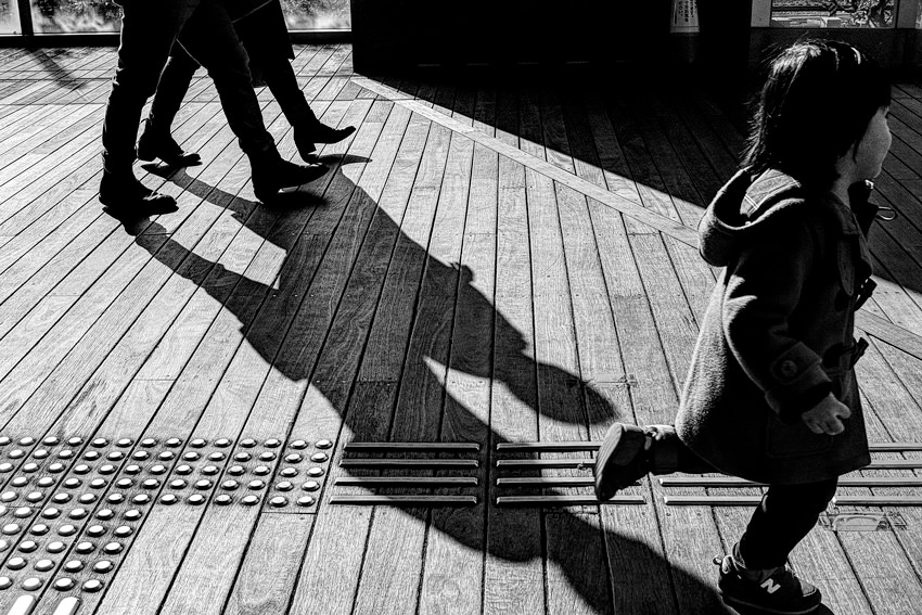 shadows and running kid