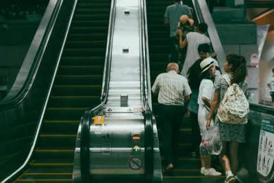 Escalator in a MRT station