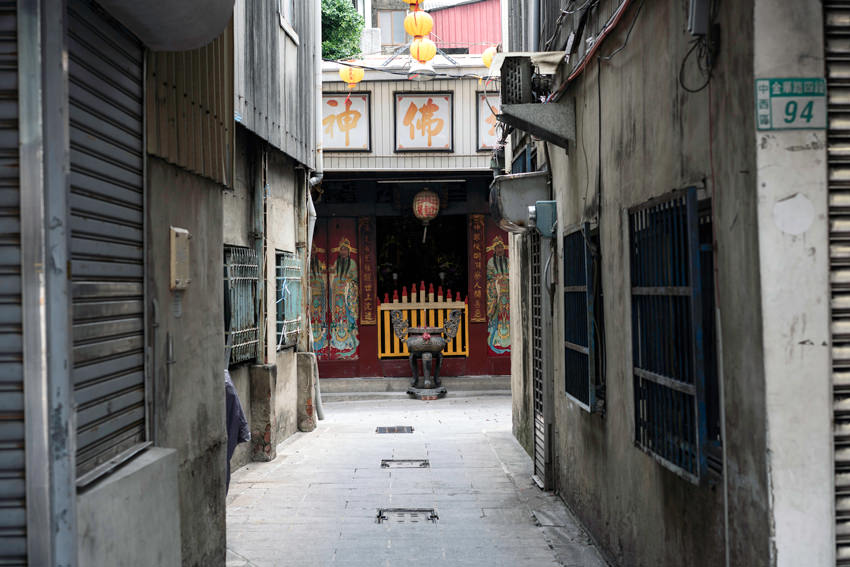 Temple at end of lane