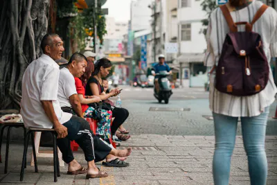 People waiting for the play to start