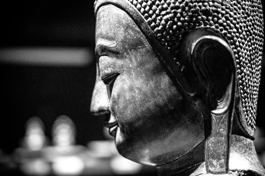 side face of Buddha statue