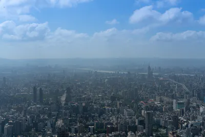 Birds-eye view of Taipei