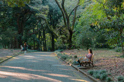 Woman sitting on bench