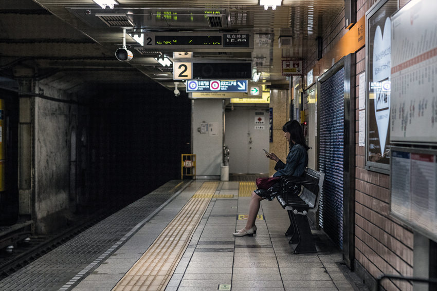 Woman sitting on bench