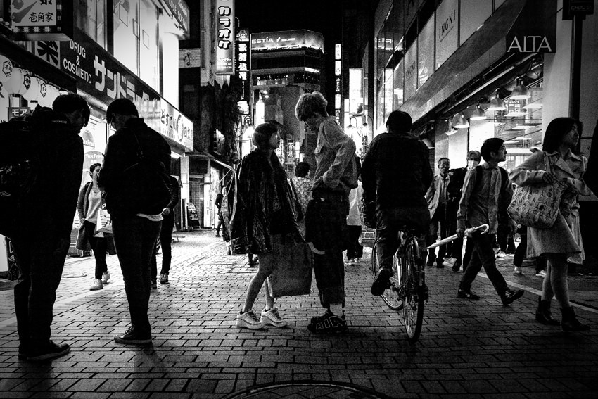 Couple looking at each other
