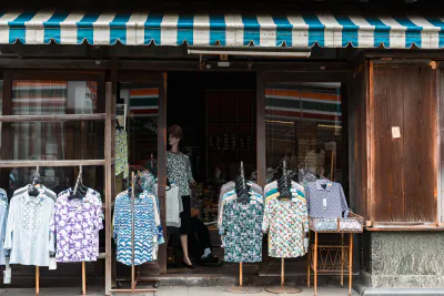 Old fashioned clothing store