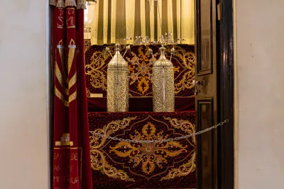Torah ark in Musmeah Yeshua Synagogue
