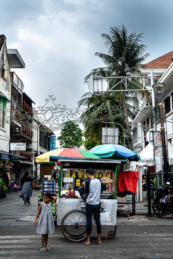 Food stall selling otak-otak in Jakarta