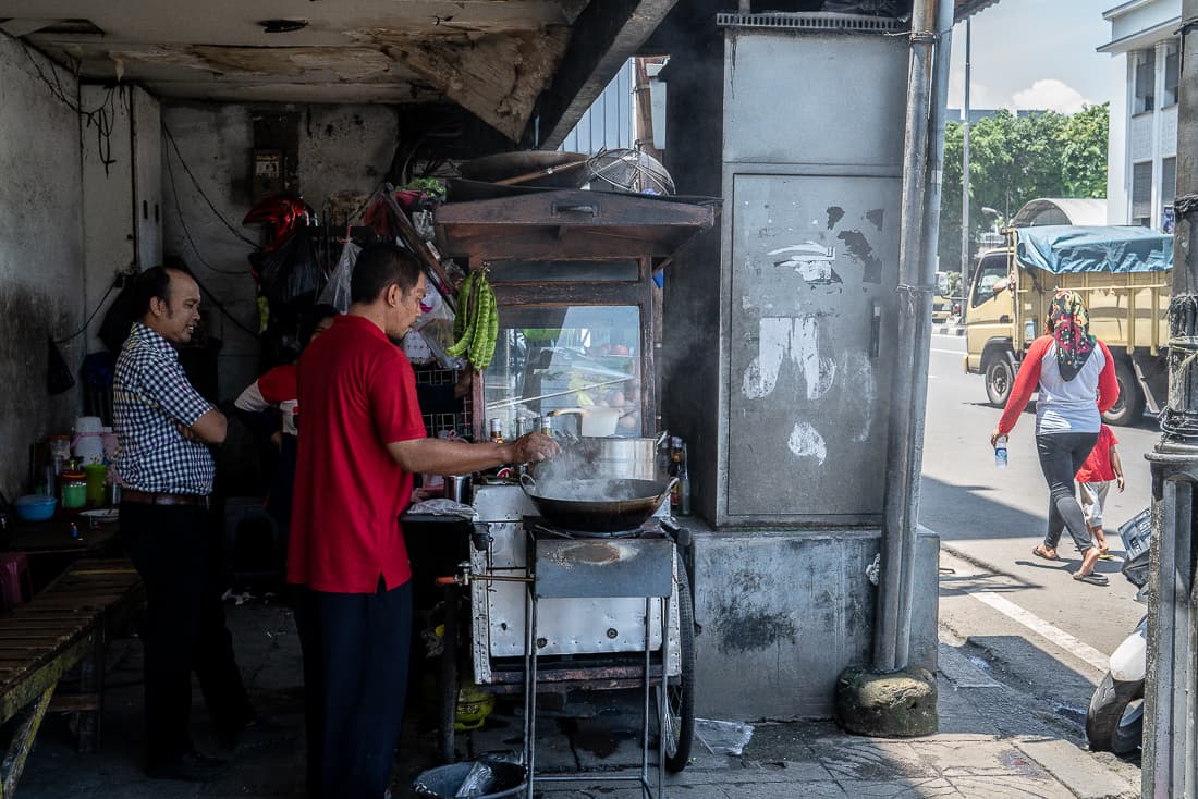 Stall with Petai hanging from it