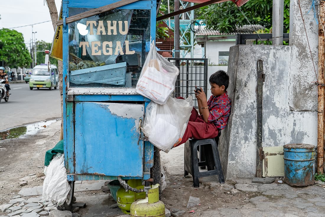 Tofu stall in Cirebon