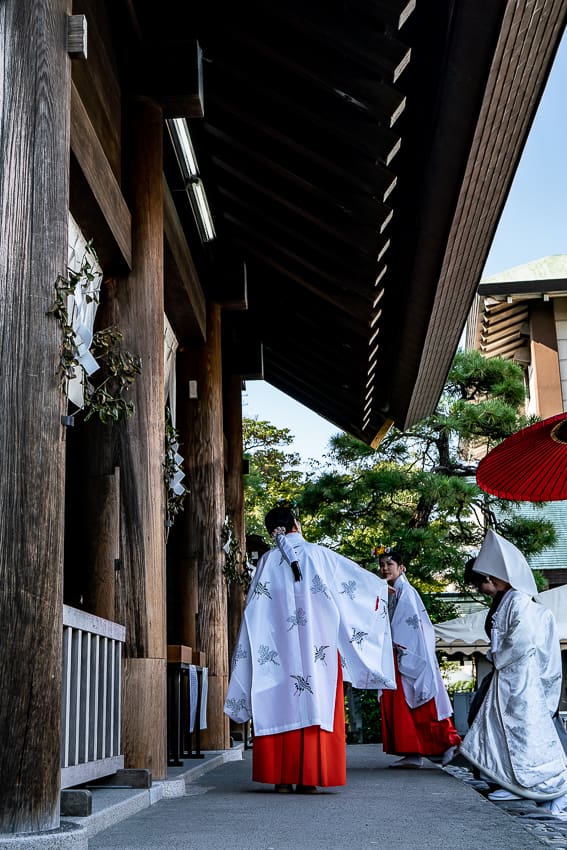 Bride at Iseyama Kotaijingu Shrine