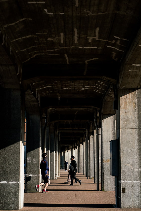 Under the elevated Yamashita Rinko Line Promenade