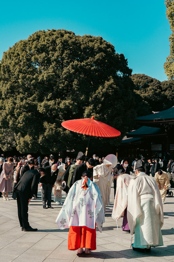 Wedding Ceremony at Meiji Jingu Shrine