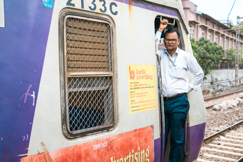 Suburban train conductor