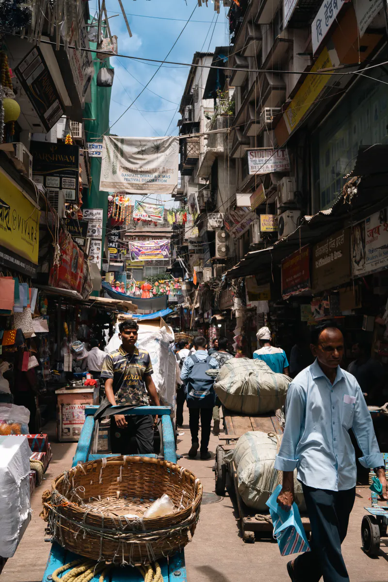 Cart going down the alley