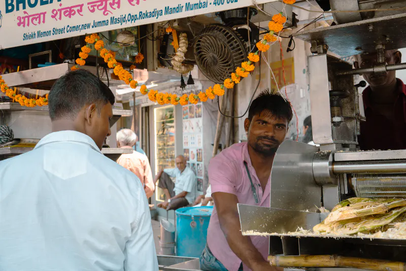 Sugarcane juice stand