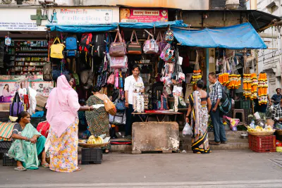 Stores in the shopping district