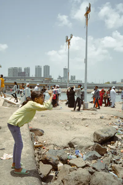 Girl at the Haji Ali Dargah